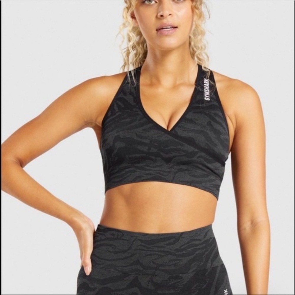 Gymshark Black Zebra Sports Bra